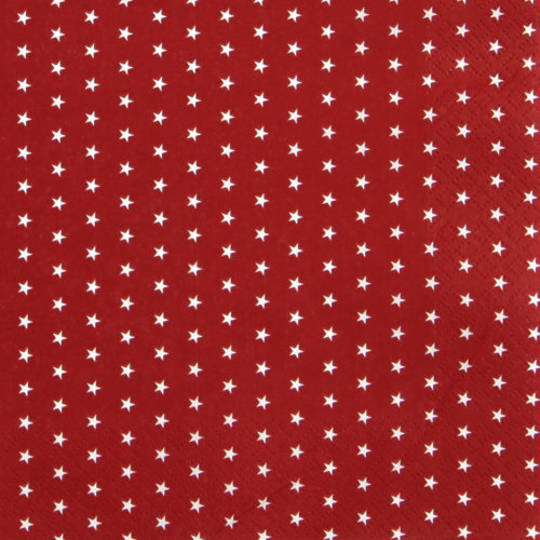 Paper Napkins 33cm, Mini Stars Red